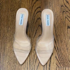 Steve Madden Clear “FEISTY” heels